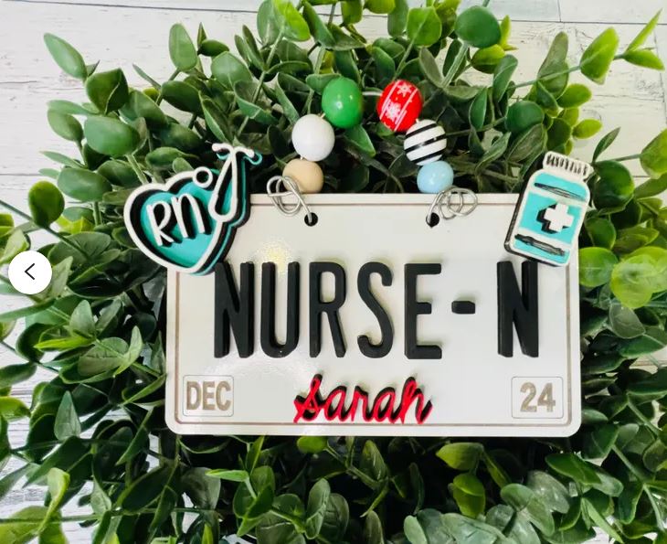 Nurse-N License Plate Ornament 25