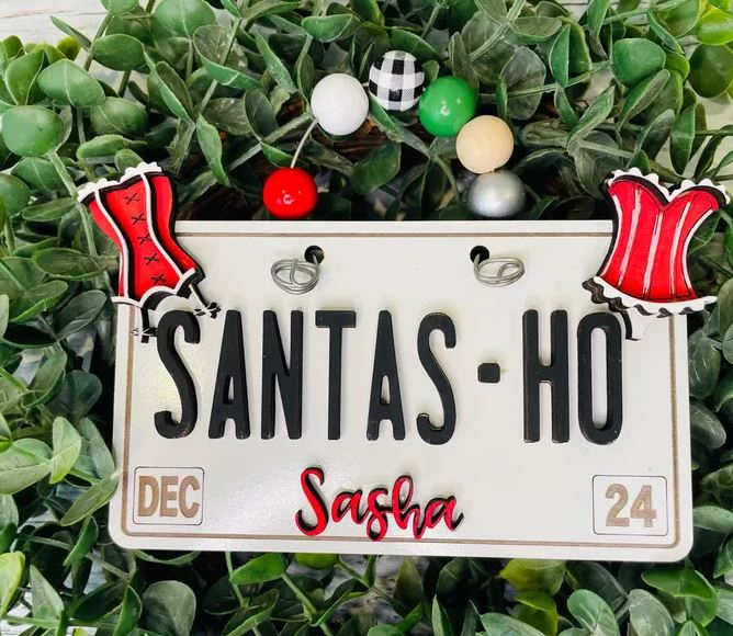 SANTAS-HO LICENSE PLATE 25