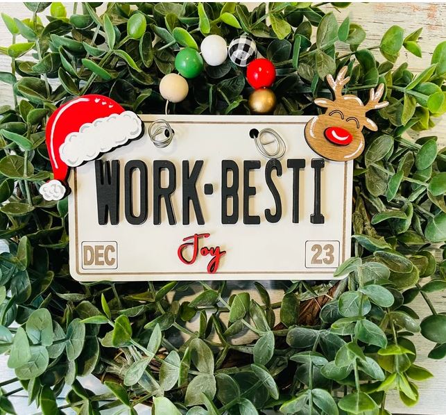 WORK BESTI LICENSE PLATE 25