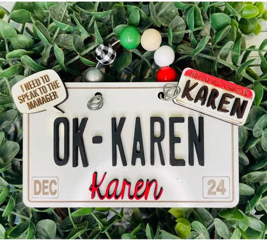 OK-KAREN LICENSE PLATE 25