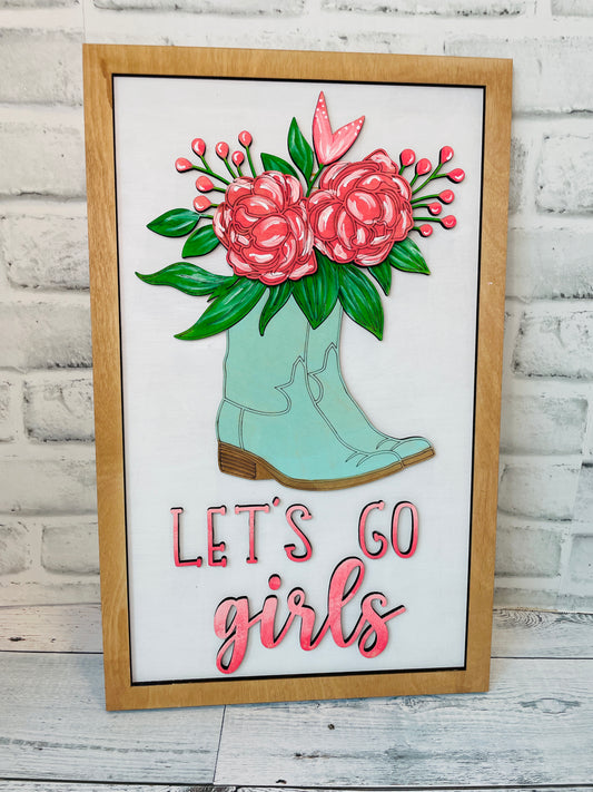 Let's Go Girls Door Hanger
