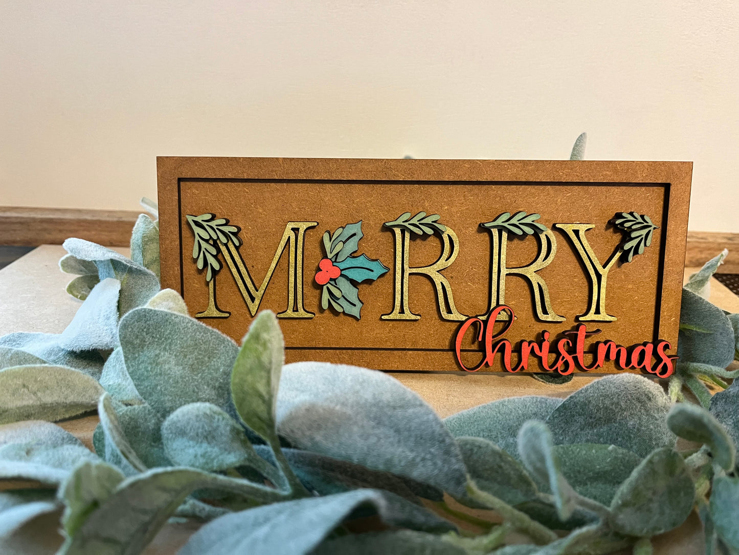 Holy Night & Merry Christmas Shelf Sitter Set