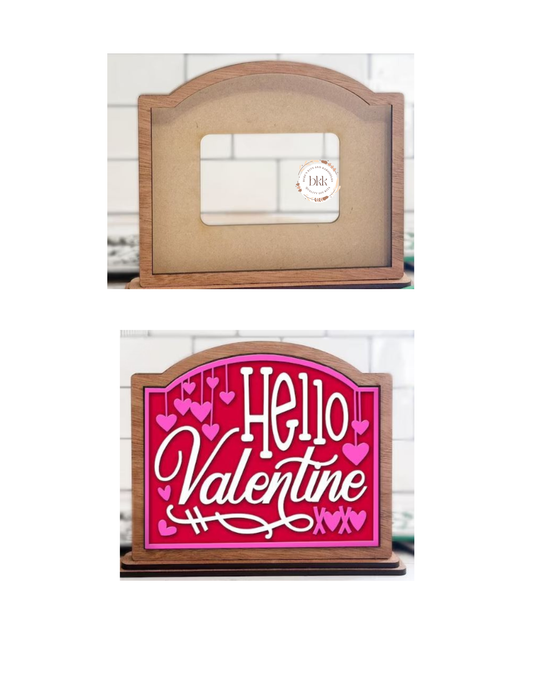 NEW - Interchangeable Shelf Sitter w/Hello Valentine