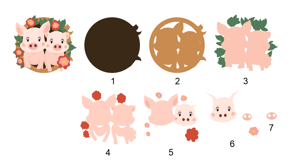 Piglets (Door Hanger)