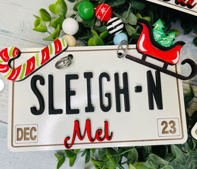 SLEIGH-N LICENSE PLATE 25